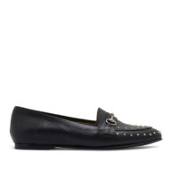 Mocasin de cuero negro con tachitas RALLYS