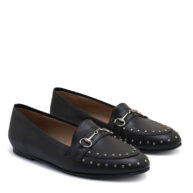 Mocasin de cuero negro con tachitas RALLYS