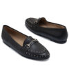 Mocasin de cuero negro con tachitas RALLYS