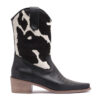 Texana de cuero vacuno blanco y negro RALLYS