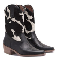 Texana de cuero vacuno blanco y negro RALLYS 26585-3