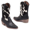 Texana de cuero vacuno blanco y negro RALLYS 26585-4