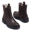 Bota corta de cuero marrón con elástico RALLYS - 26587