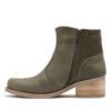 Bota corta de cuero gastado verde