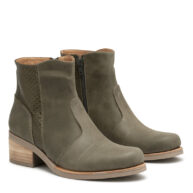 Bota corta de cuero gastado verde