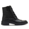 Borcego negro de cuero matelase con cierrre RALLYS 26602