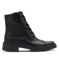 Borcego negro de cuero matelase con cierrre RALLYS 26602