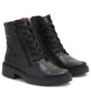 Borcego negro de cuero matelase con cierrre RALLYS 26602