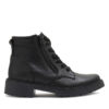 Borcego negro de cuero con doble cierrre RALLYS 26603