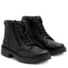 Borcego negro de cuero con doble cierrre RALLYS 26603