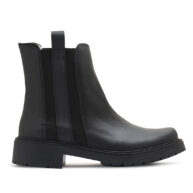 Bota corta de cuero negro con elástico RALLYS