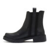 Bota corta de cuero negro con elástico RALLYS
