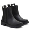 Bota corta de cuero negro con elástico RALLYS