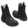 Bota corta de cuero negro con elástico RALLYS