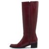 Bota larga en cuero color borravino RALLYS
