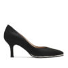 Stilettos negros de gamuza micro punto taco bajo RALLYS