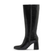 Bota larga de charol negro texturado RALLYS