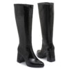 Bota larga de charol negro texturado RALLYS