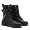 Borcego negro de cuero con cierrre y cadena RALLYS -26618