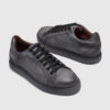 Zapatillas de cuero gris patinado RALLYS - 26624