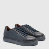 Zapatillas de cuero azul marino RALLYS - 26625