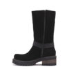 Bota de descarne gamuzado negra con doble hebilla RALLYS -26626