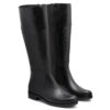 Botas tipo montar negras con cuero grabado
