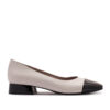 Zapatos con punta recta blanco tiza y negro