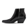 Botineta de charol negro croco