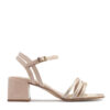 Sandalias color nude con glitter