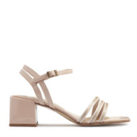Sandalias color nude con glitter