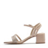 Sandalias color nude con glitter