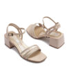 Sandalias color nude con glitter