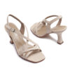 Sandalias nude de tiras cruzadas