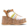 Sandalias multicolor con base de corcho