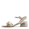 Sandalias color oro con glitter multicolor