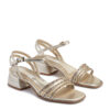 Sandalias color oro con glitter multicolor