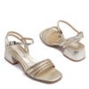 Sandalias color oro con glitter multicolor