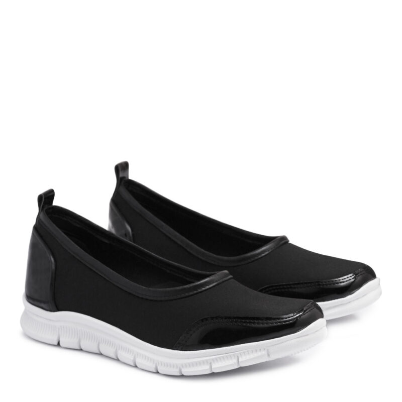 Zapatillas de neoprene y charol negro RALLYS - 26680