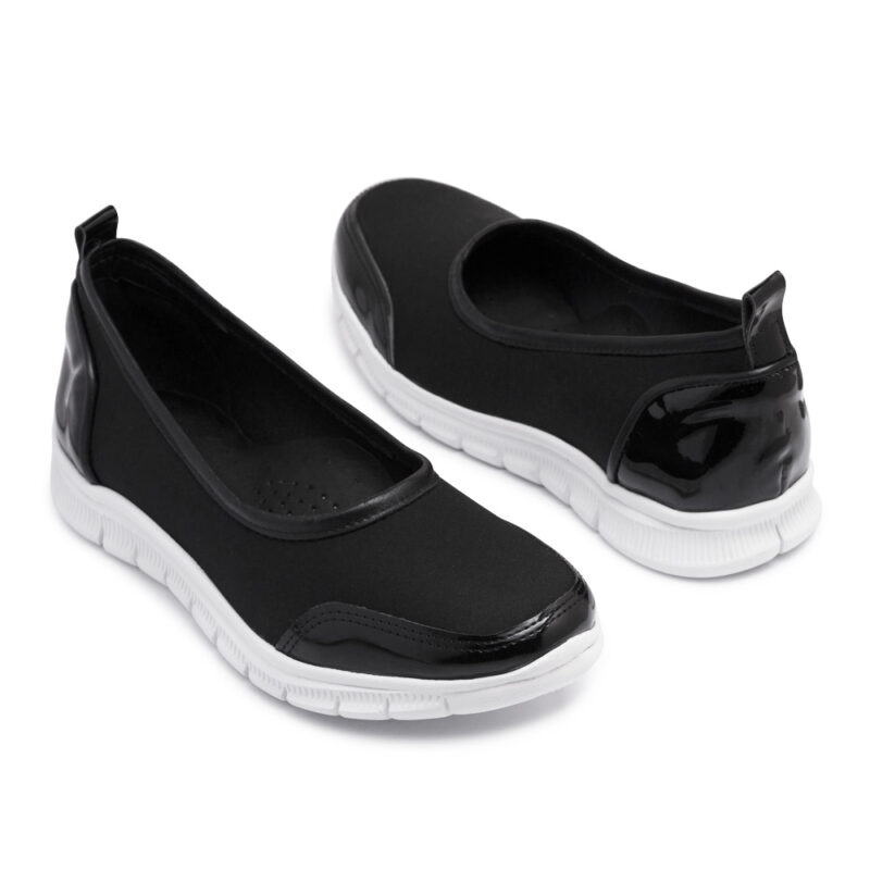 Zapatillas de neoprene y charol negro RALLYS - 26680
