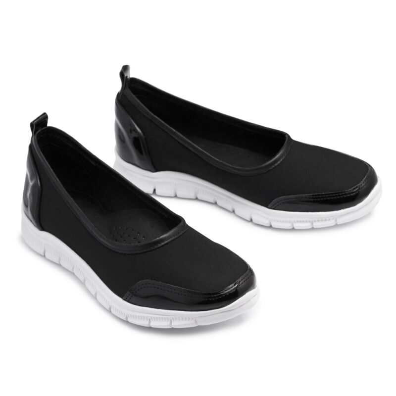 Zapatillas de neoprene y charol negro RALLYS - 26680