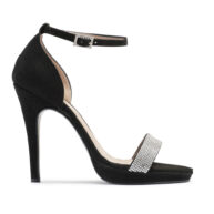 Sandalia taco fino de gamuza con strass RALLYS