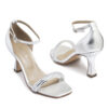 Sandalia de cuero color plata con strass RALLYS