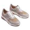 Zapatilla de cuero y gamuza beige RALLYS - 26698