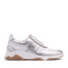 Zapatilla de cuero blanco y plateado RALLYS - 26699