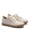 Zapatilla de cuero color manteca sin cordones RALLYS