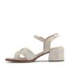 Sandalias de cuero color beige