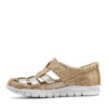 Zapatilla calada color camel y plata