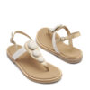 Ojota de cuero color beige y natural RALLYS