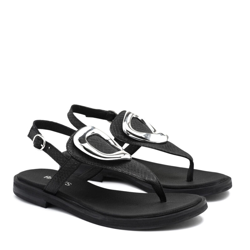 Ojota de cuero color negro RALLYS